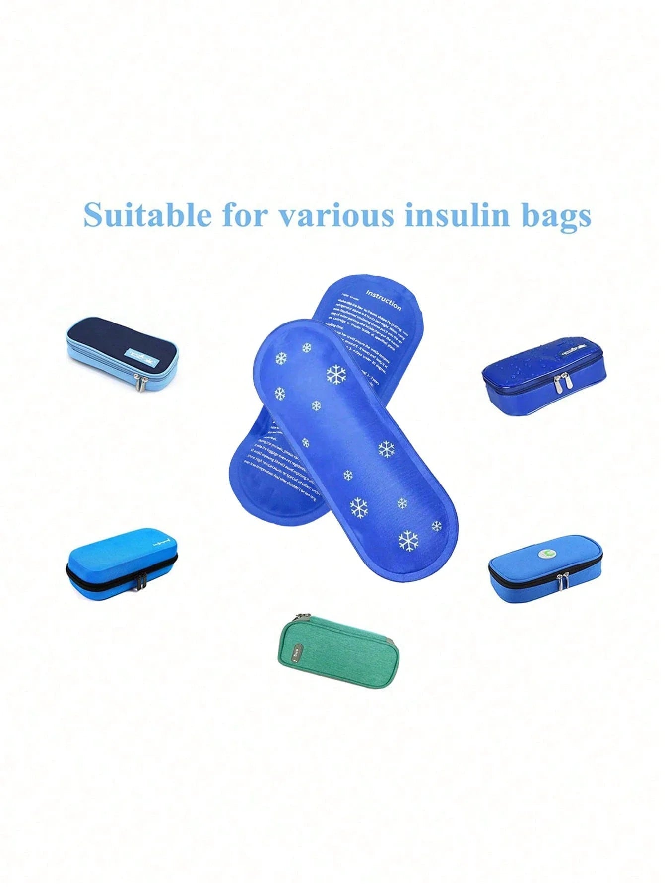 Reusable Insulin Cooling Gel Ice Pack for Travel Medical Storage