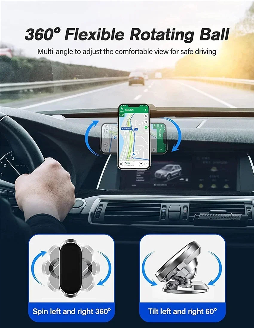 VIKEFON 1080° Rotation Foldable Car Magnetic Phone Holder Universal Air Vent Mount GPS for iPhone Samsung in Car Phone Stand