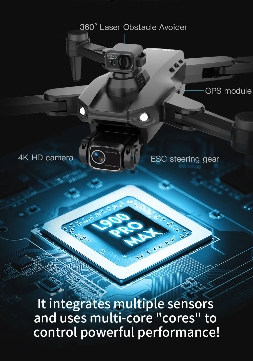 L900 Pro SE Max 4K GPS Drone – Brushless Motor & Professional Aerial Photography