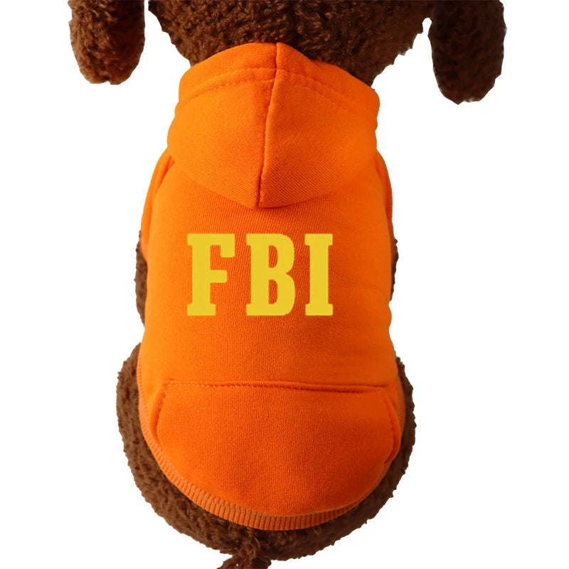 FBI Police Sport Dog Hoodie for Small Breeds