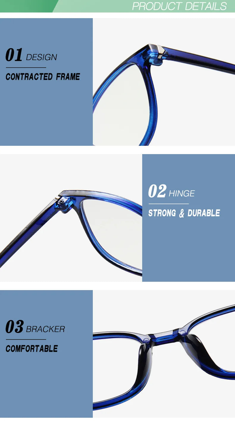 Clearance_Transparent square Computer Glasses pc Frame Women Men Anti Blue Light round Eyewear Blocking Glasses Optical Spectacl