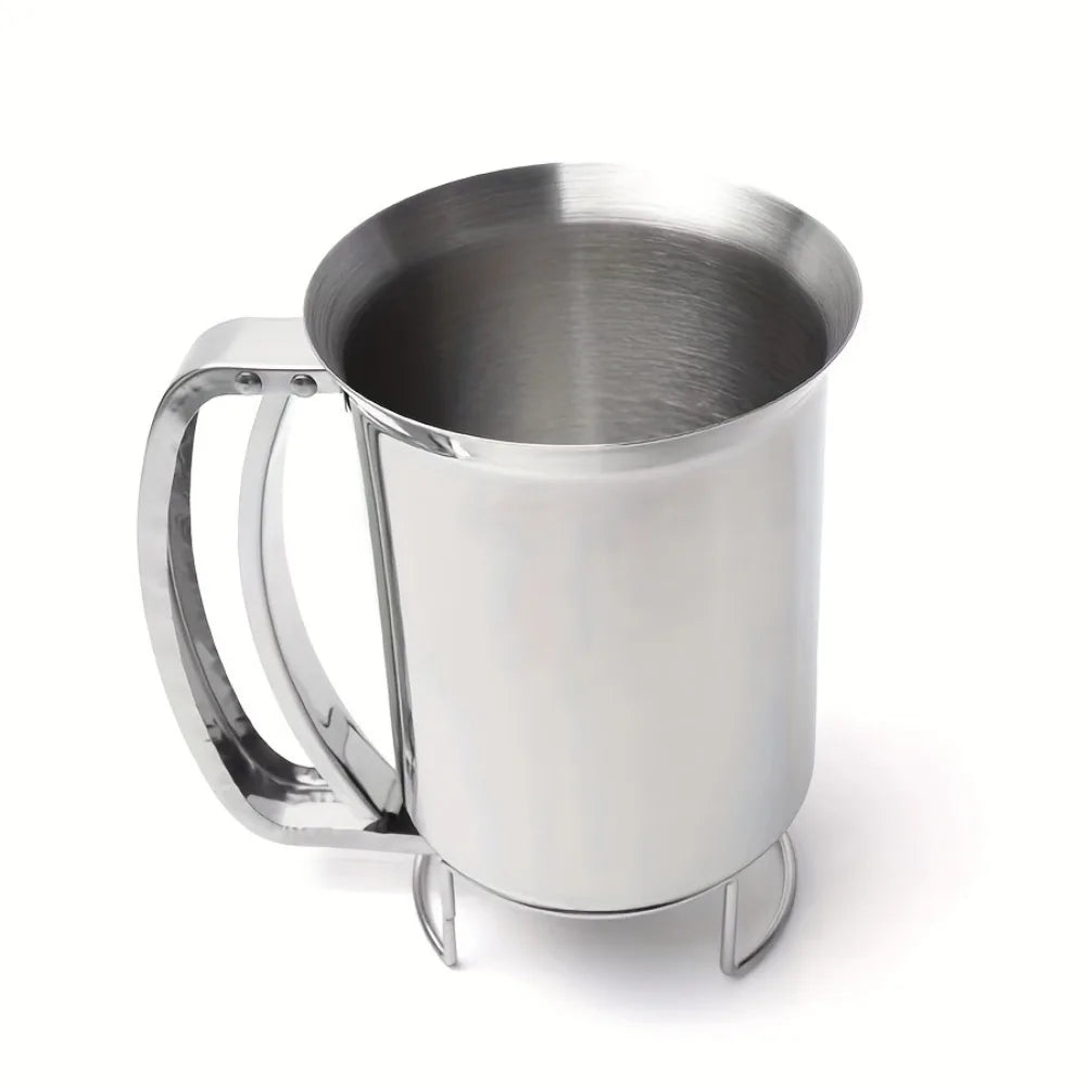 Dispensador de Massa em Aço Inoxidável Funil Multiusos para Cupcakes Panquecas Waffles - Utensílios Reutilizáveis para Cozer Ferramentas de Pastelaria