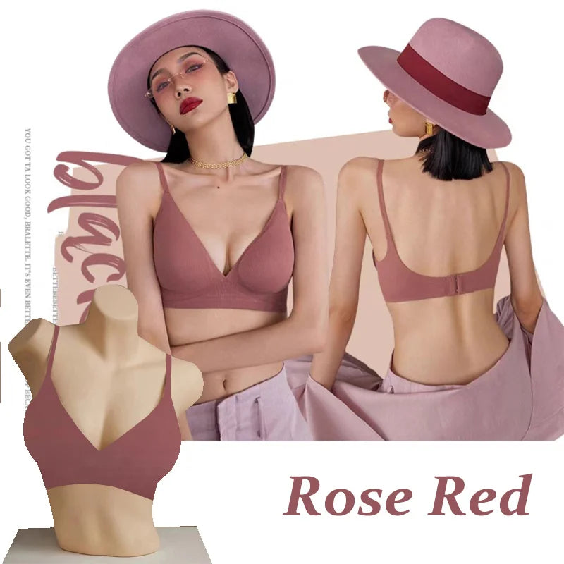 3-Pack Seamless Wire-Free Plunge Push Up Bras