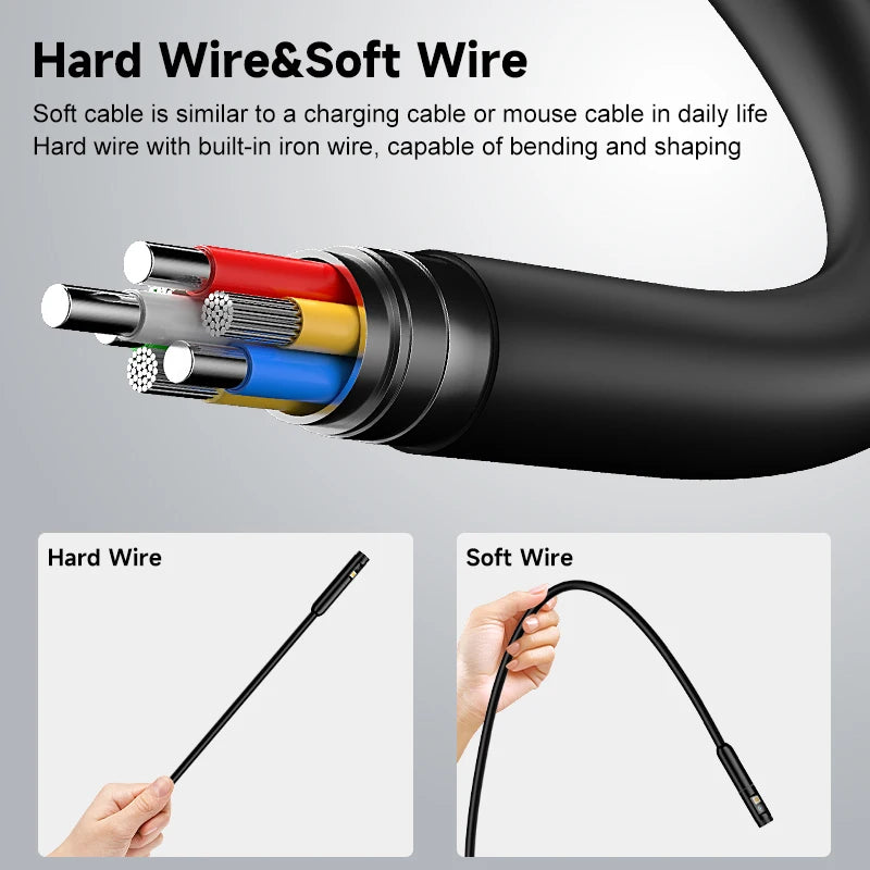 HD1080P Endoscope 3in1 Micro USB Type-C Single Dual Camera for IOS iphone Android Phones Waterproof Pipe Inspection Borescope