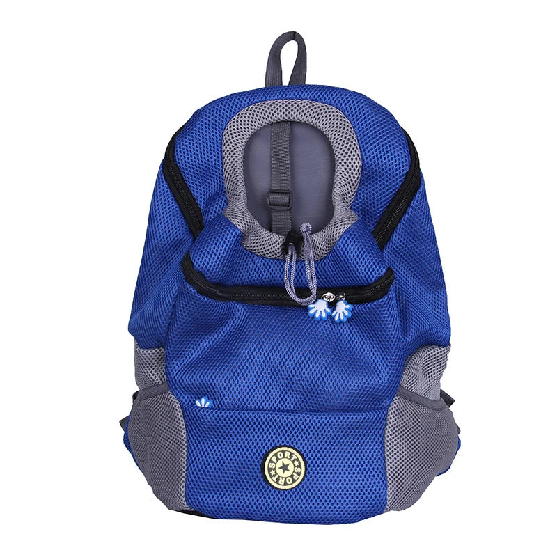 Front-Folded Ventilation Mesh Pet Backpack with Harness Lock