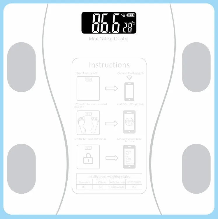 Bluetooth Body Fat Scale And Weight Scale Accurately Capture Subtle Changes And Detect Multiple Types Of Health Data