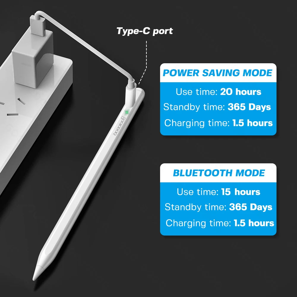 For iPad Pencil Apple Pen Stylus for Apple Pencil 2 1 for iPad Pro 2024 Air 4 5 2021 Pro 11 12.9 2018-2022 10.2 Mini 5 Touch Pen