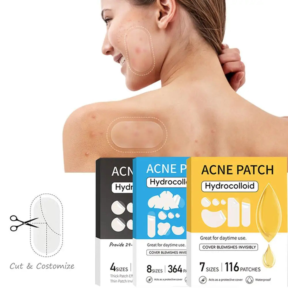 Hydrocolloid Patch Acne Invisible Pimple Removal Multi-shape Mixing  Full Face Pimple Patches Beauty Makeup Face Care