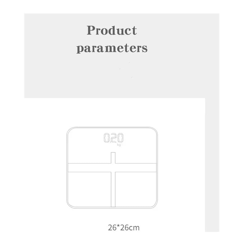 Weight Scale  Loss Weighing Device LED Display Smart Body Weight Scale Precision Electronic Scale for Home Office Adult