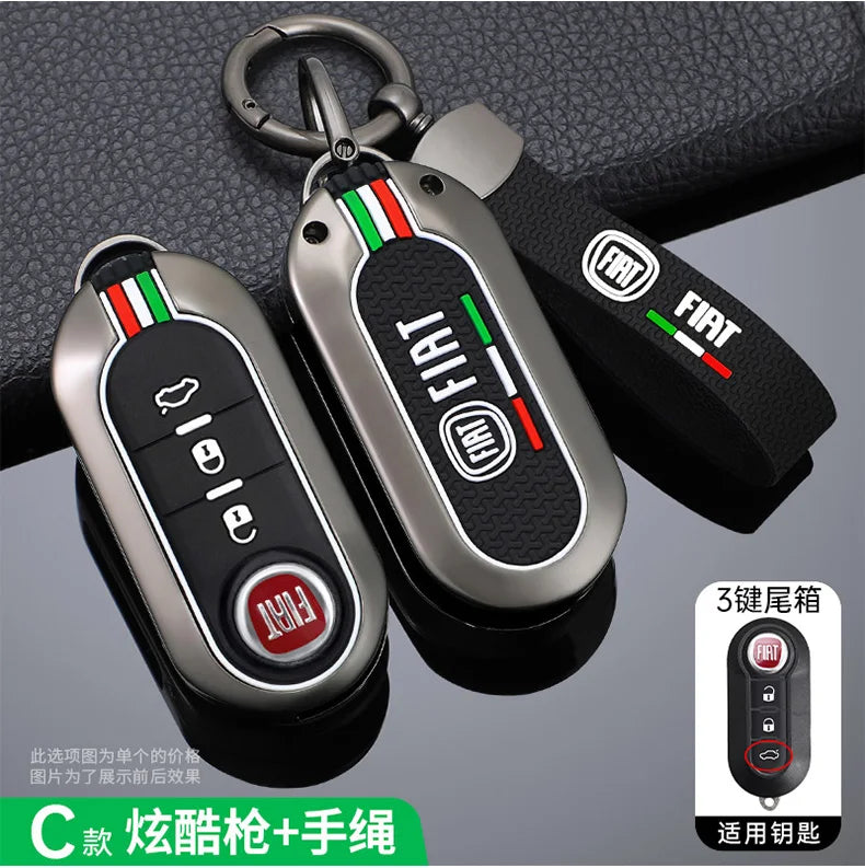 Car Remote Key Case Cover Protector for Fiat Ducato 500 500L Panda Grande Punto Lancia Musa Accessories Keychain Holder Shell