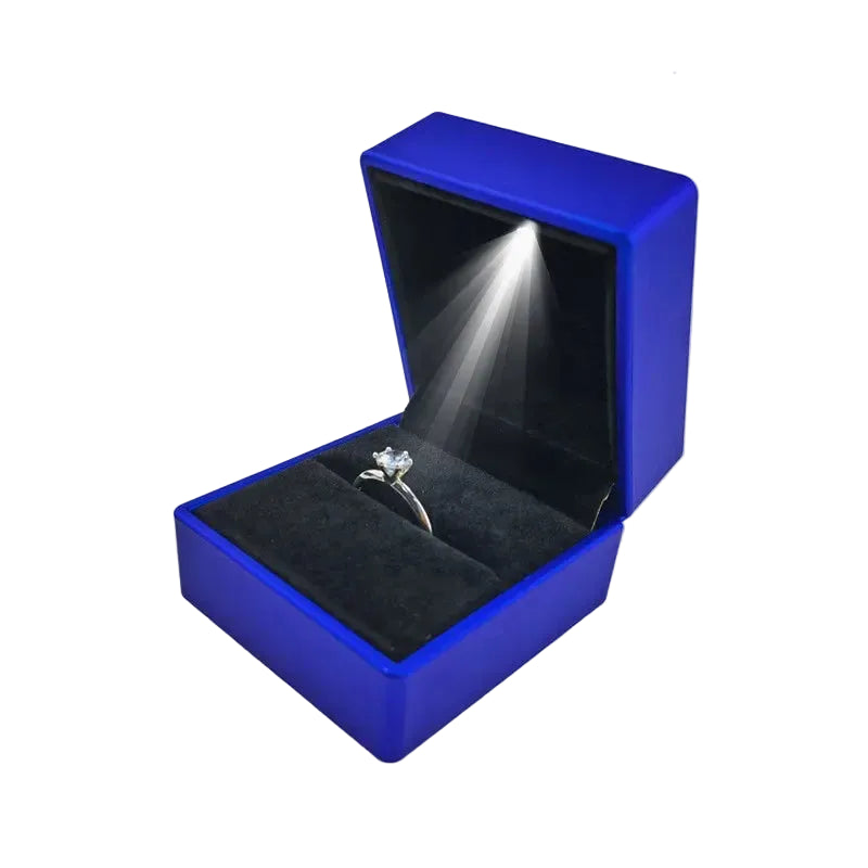 LED Illuminated Luxury Ring Box for Jewelry, Engagement and Weddings
