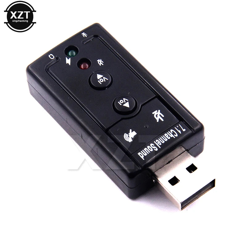 VIRTUAL 7.1 External USB Sound Card USB to Jack 3.5mm Headphone Audio Adapter Micphone Sound Card For Mac Android Linux