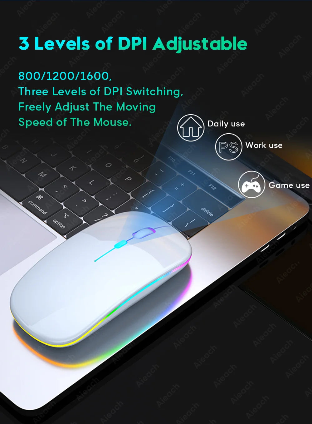 Keyboard For Tablet Android iOS Windows Wireless Mouse Keyboard Bluetooth-compatible Rainbow Backlit Keyboard For iPad Phone