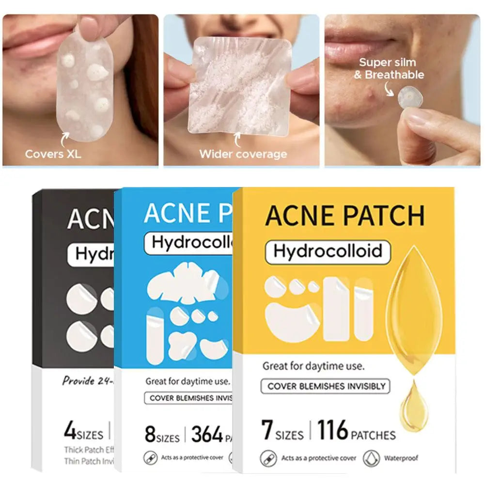 Hydrocolloid Patch Acne Invisible Pimple Removal Multi-shape Mixing  Full Face Pimple Patches Beauty Makeup Face Care