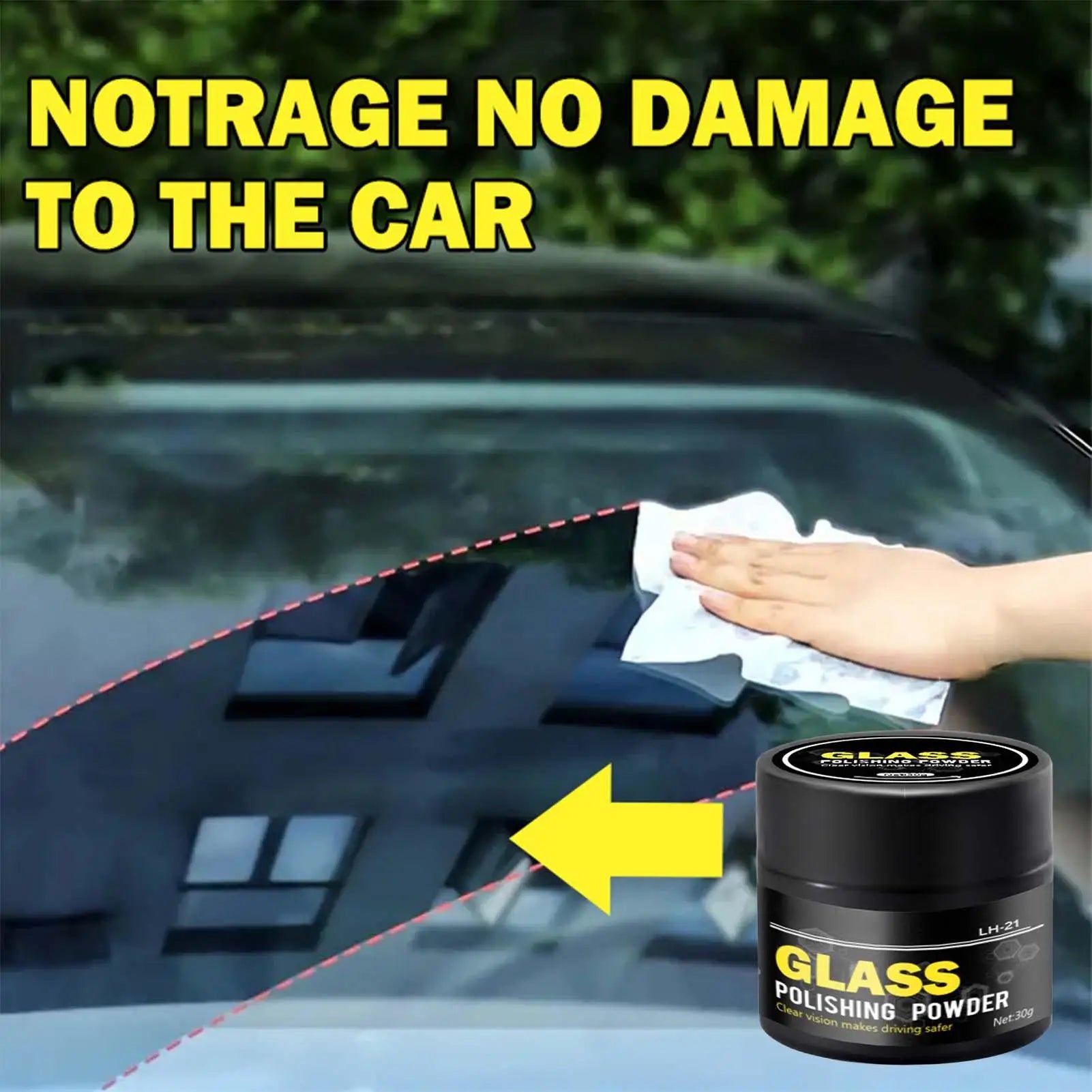 Cerium Oxide Powder For Glass Polishing Car Window And Mirror Repair Kit Car Scratch Compound Glass Oil Film Cleaner