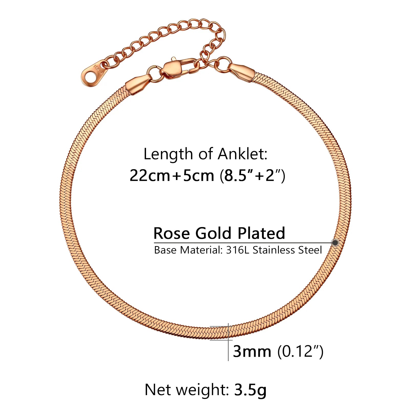 Stainless Steel Multi-Style Anchor and Curb Chain Anklet