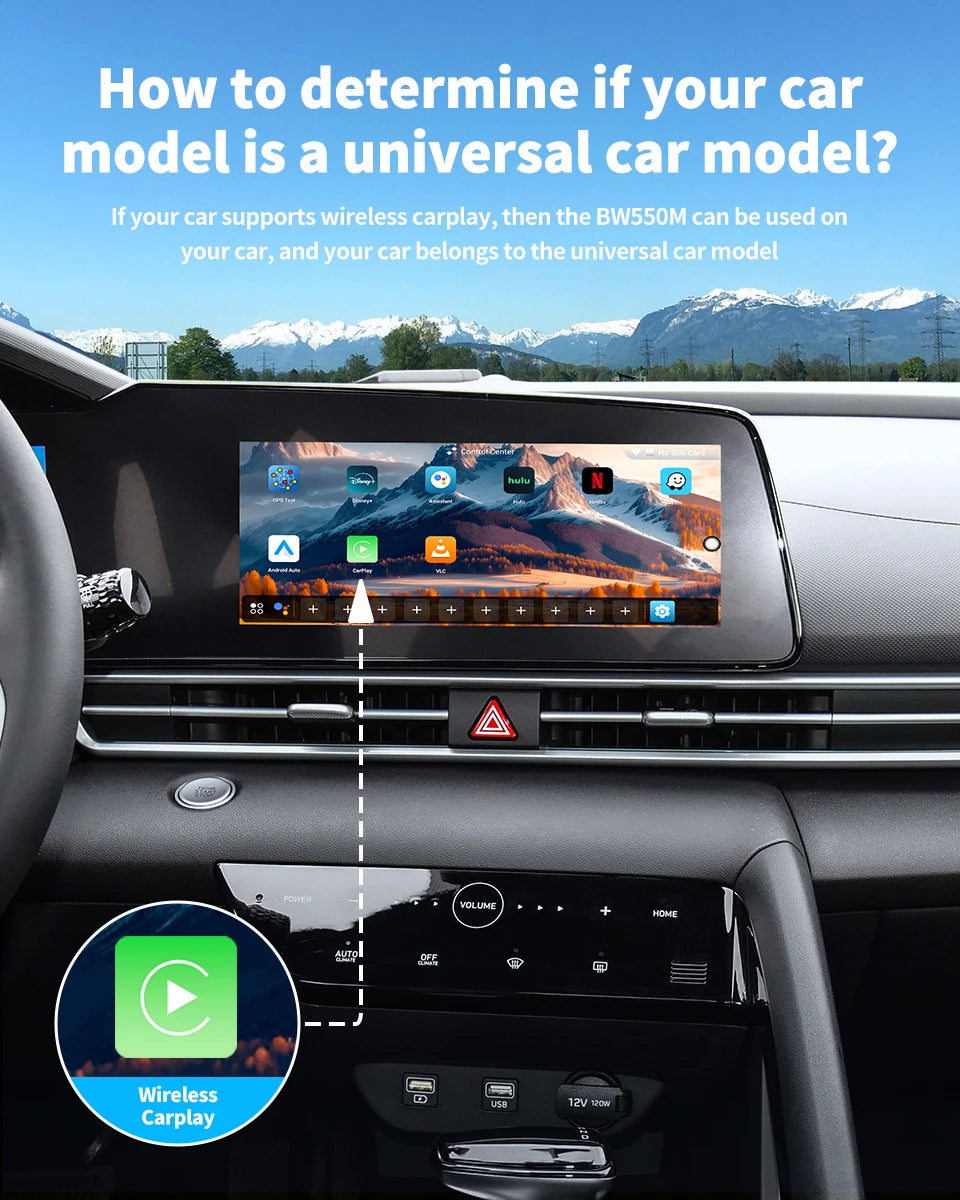 iHeylinkit BW550M Smart Ai Box Android13.0 QCM6125 Wireless CarPlay Adapter Android Auto Support Google Play Video Game Software