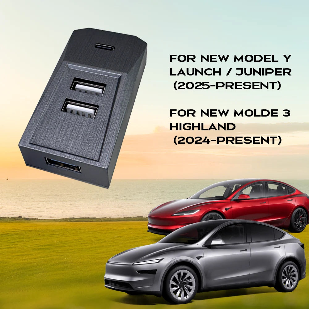 Tesla Model Y Juniper & Model 3 Highland Glovebox USB Hub