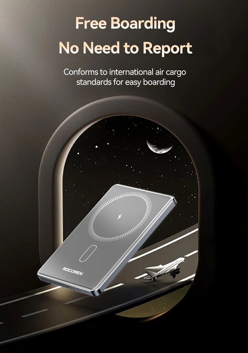 Rocoren 10000mAh Magnetic PowerBank Fast Charging 5000mAh Power Bank Portable Wireless Charger Battery For iPhone 17 16 Pro Max