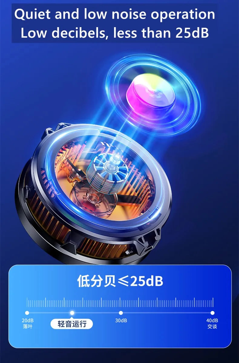 FS03 magnetic semiconductor mobile phone radiator 15W strong cooler, can rotate the back clip mobile phone game cooling fan
