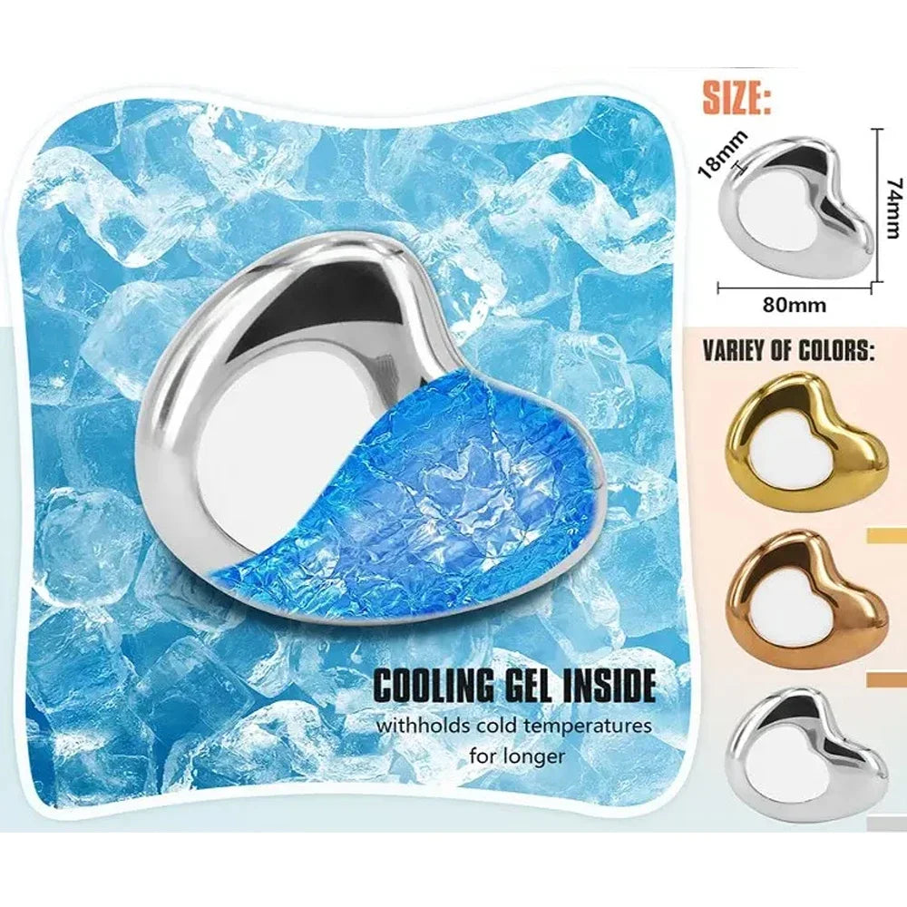 Gua Sha Board Ice Globes for Facials Stainless Steel Ice Roller for Face and Neck Facial Cryo Roller Massager Skin Care Tool