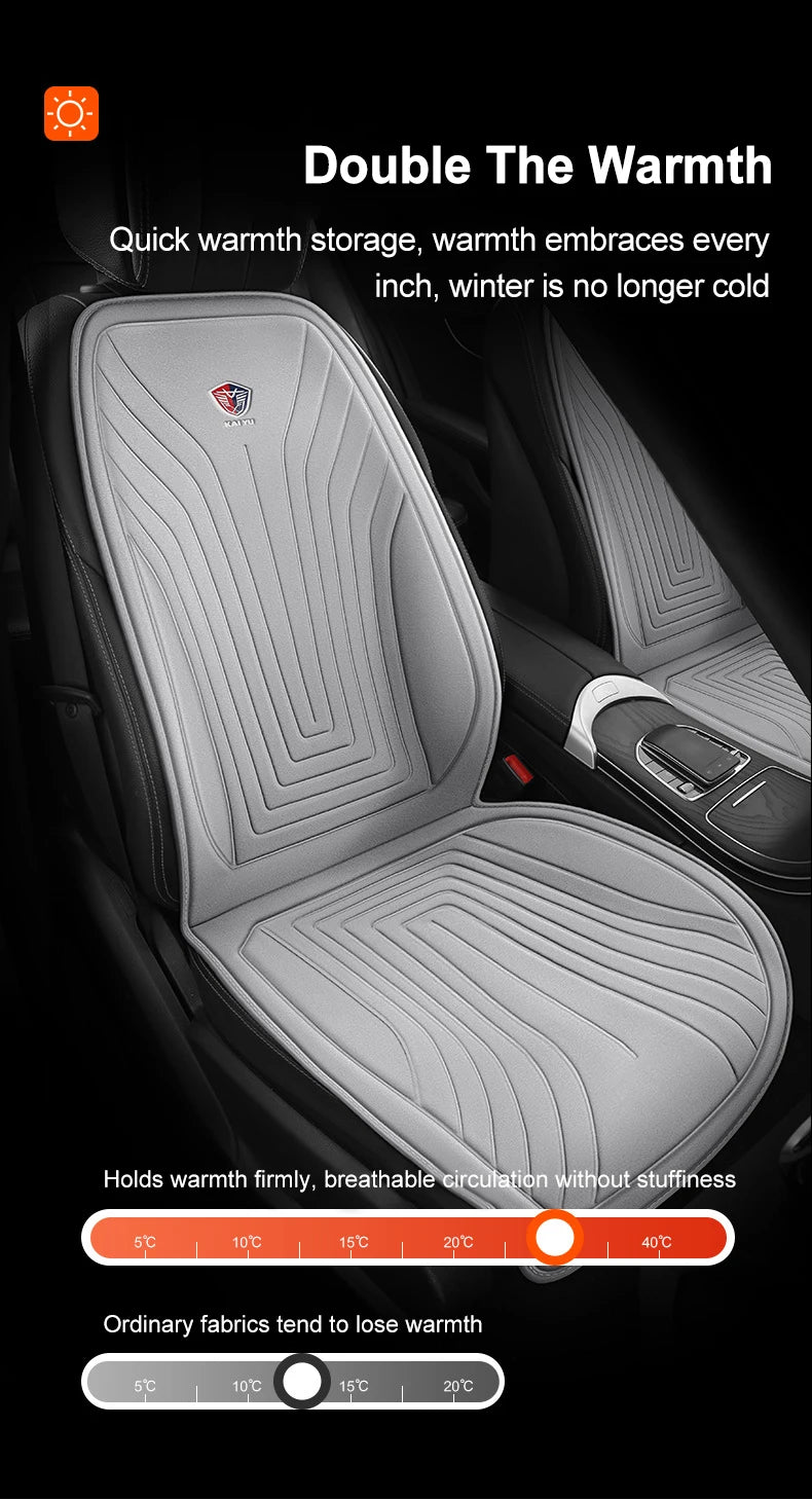 EAFC 1PCS Car Heating Pad Heated Seat 12V DC Soft Winter Warmer Seat Winter seat Protector Auto Seat Cushion Pad Winter Mat