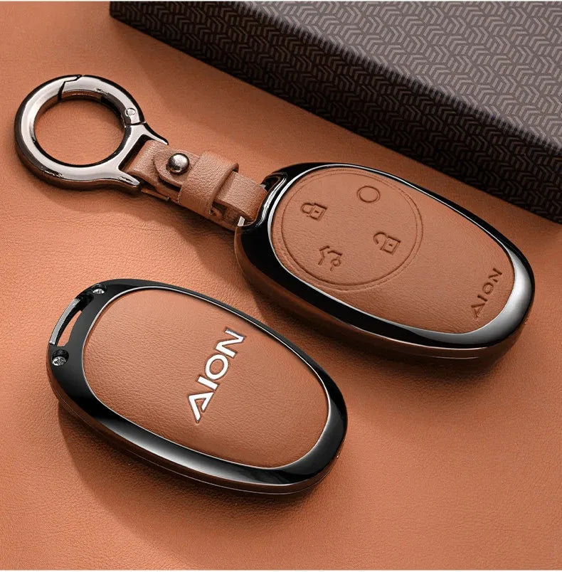 Zinc Alloy Car Key Case for Gac Aion V RT UT Y Plus 2024 2025 2026 Keychain Remote Cover Shell Housing Holder Fob Accessories