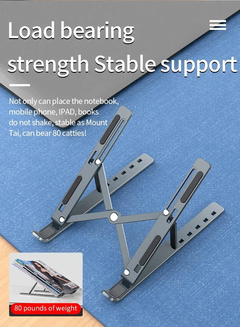 Laptop Stand For Macbook Folding Adjustable Aluminum Computer Pc Tablet Stand Notebook Tablelaptop Holder Heat Dissipation