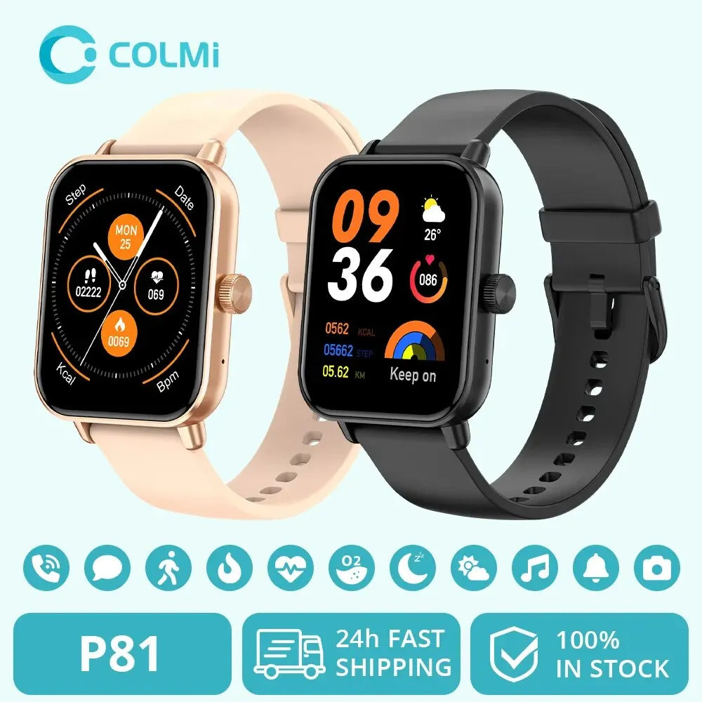 Colmi P81 Voice Calling Smartwatch 1.9" HD Screen & Health Tracker