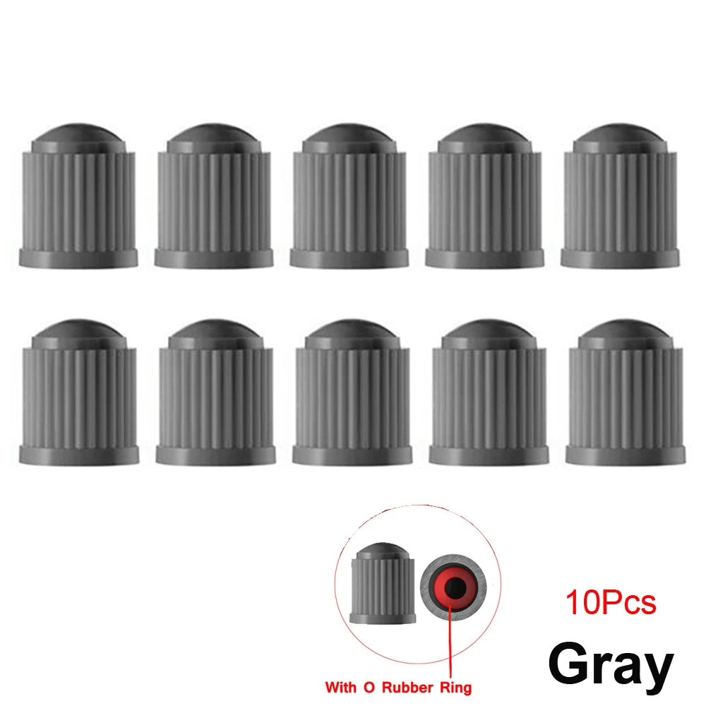 10/25/50/100Pcs Tire Valve Caps, Plastic Car Tire Stem Dust Covers Universal Valve Caps for Cars, Bicycle, Trucks, Motorcycles