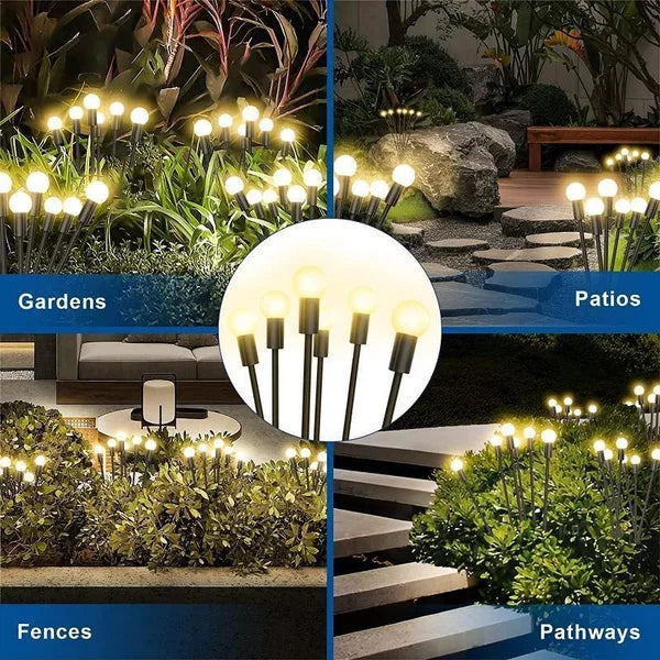 Swaying Solar Firefly Garden Lights Waterproof Path Decor