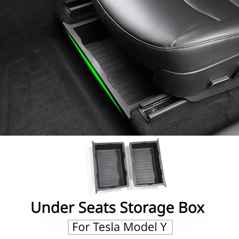 Tesla Model Y 2021-2024 Underseat TPE Hidden Storage Drawer
