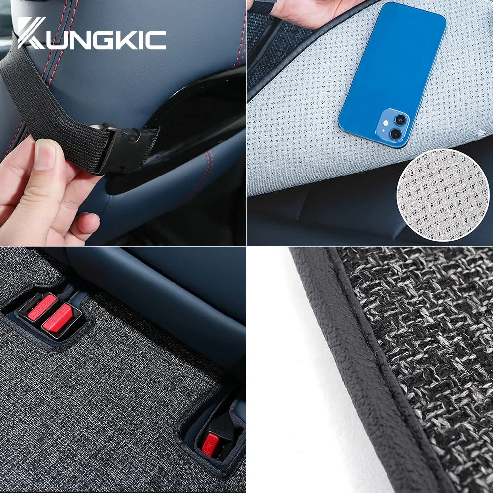 Para BYD Atto 3 Yuan Plus Tang Dolphin EV 2021 2022 2023 2024 2025 Almofada de Linho Respirável Tapete Protetor de Assento de Carro Acessórios