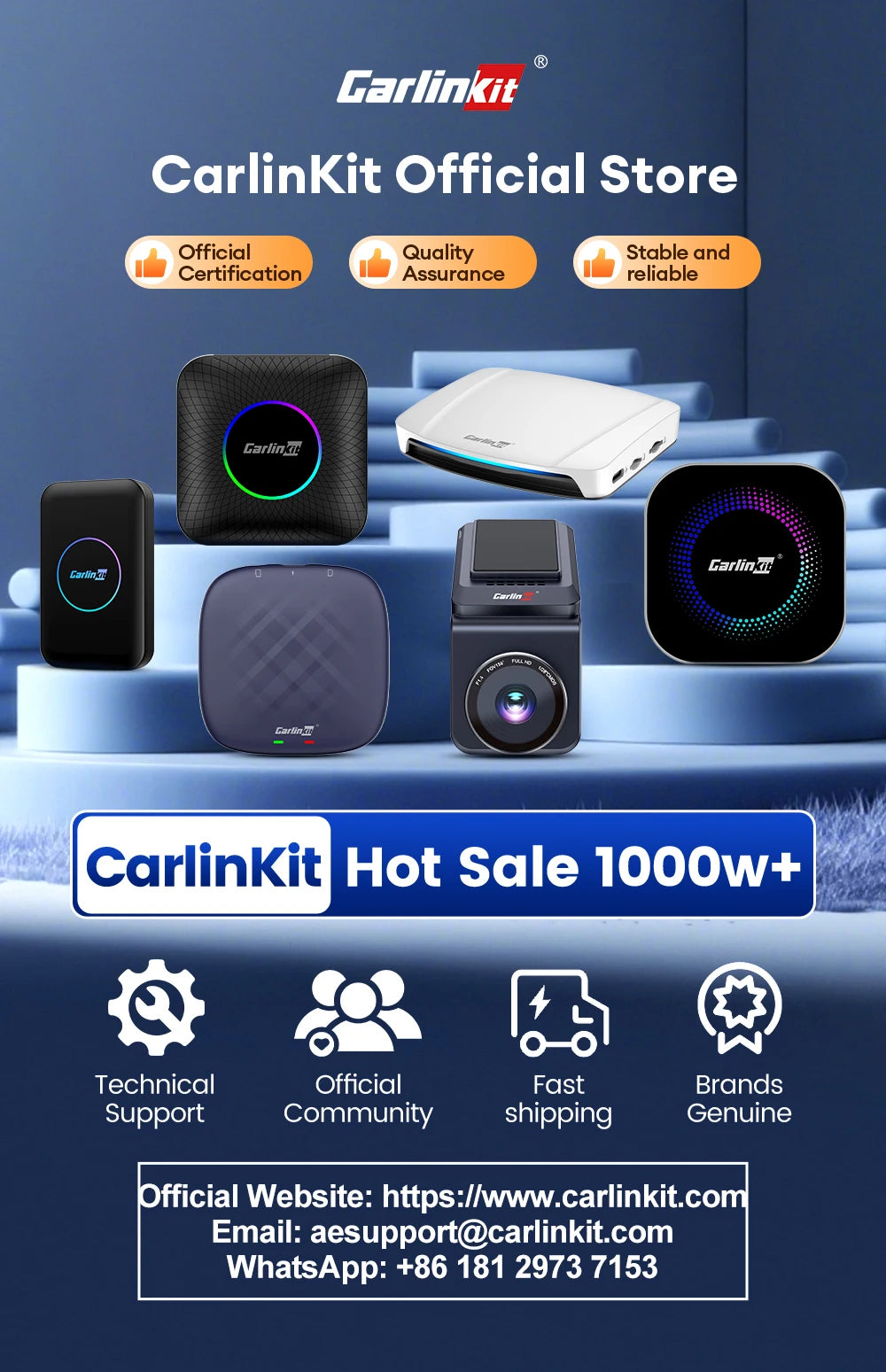 CarlinKit 5.0 C2Air 2-In-1 CarPlay Android Auto Wireless Adapter For Wired CarPlay Android Auto Cars Online Upgrade Plug & Play