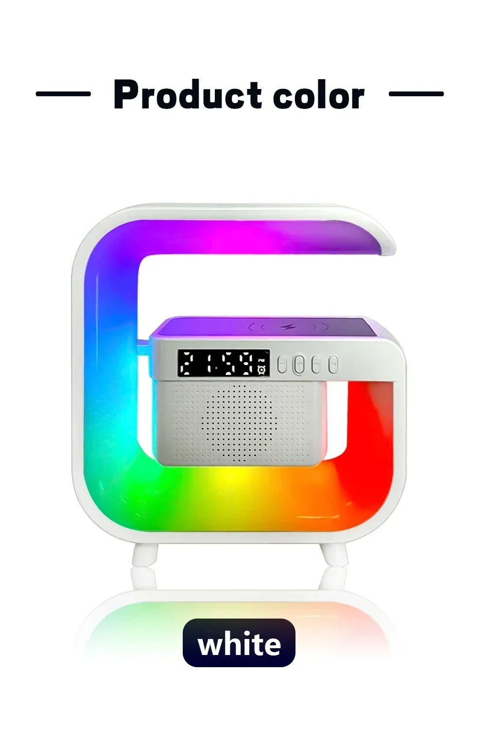Bluetooth Wireless FM TF Speaker Phone Wireless Charger RGB Light for iPhone Samsung Xiaomi Fast Charging Home Portable Speakers