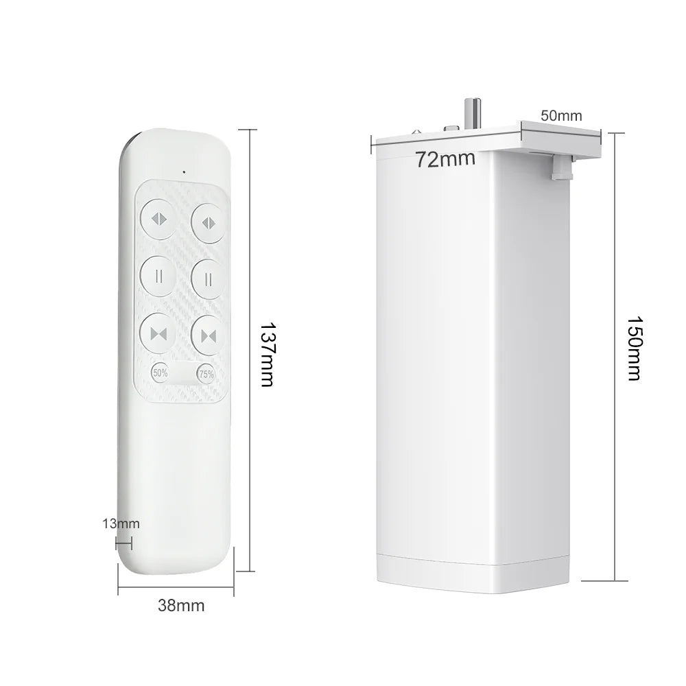 Tuya 155MM 4rd Smart Zigbee/WiFi Electric Shutter Curtain Motor Silent Motor with Remote APPVoice Control With Alexa Google Home