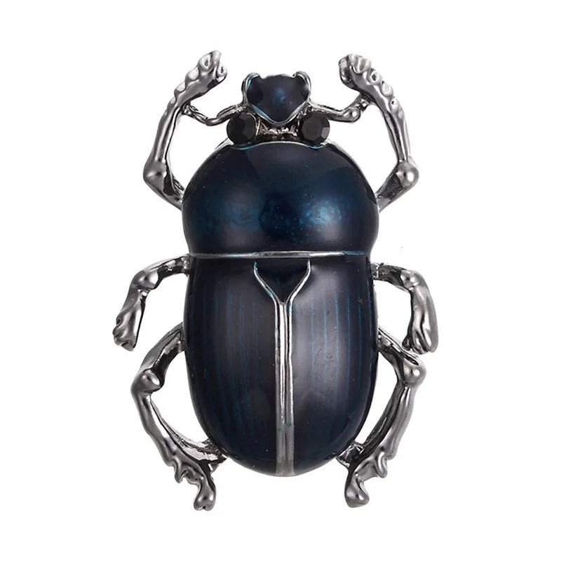 Exquisite Full Crystal Beetle Brooch Elegant Lady Insect Pin