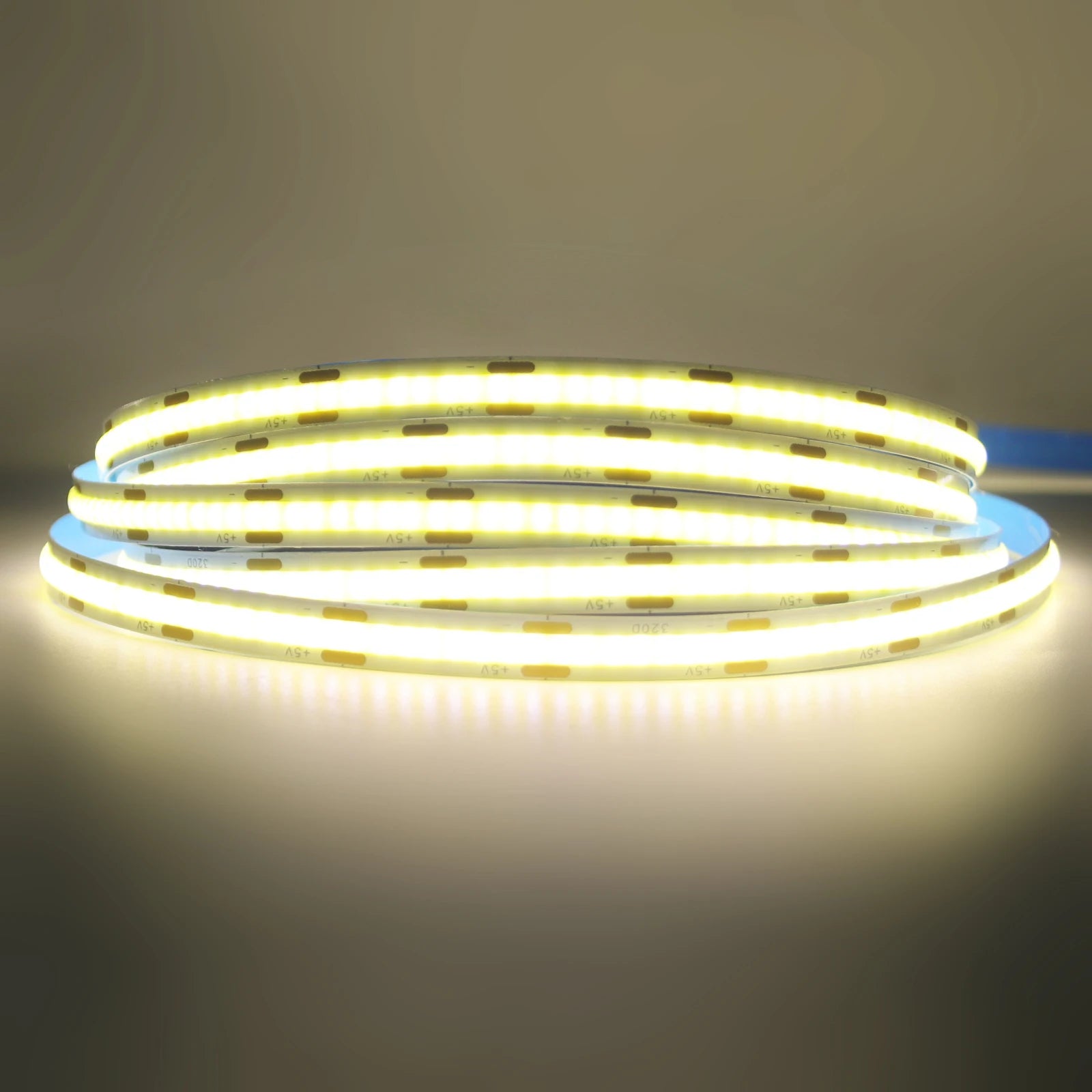 3AA Battery Box 5V COB Led Strip 8MM 320LEDs/M Warm Natural Cool White Flexible COB Strip Light for Bedroom Cabinet TV Backlight