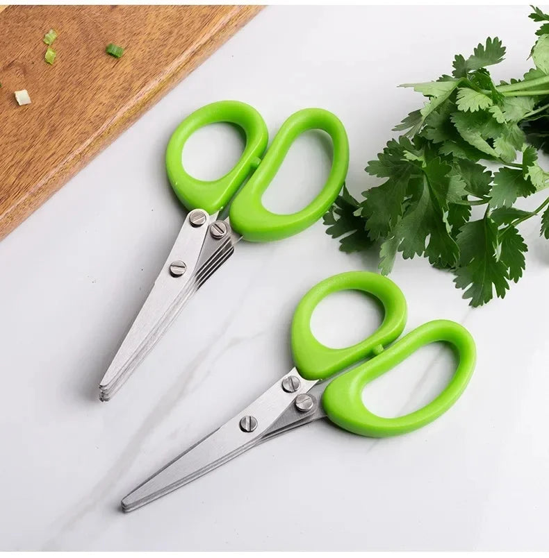 Multi-Layer Stainless Steel Herb & Scallion Kitchen Scissors