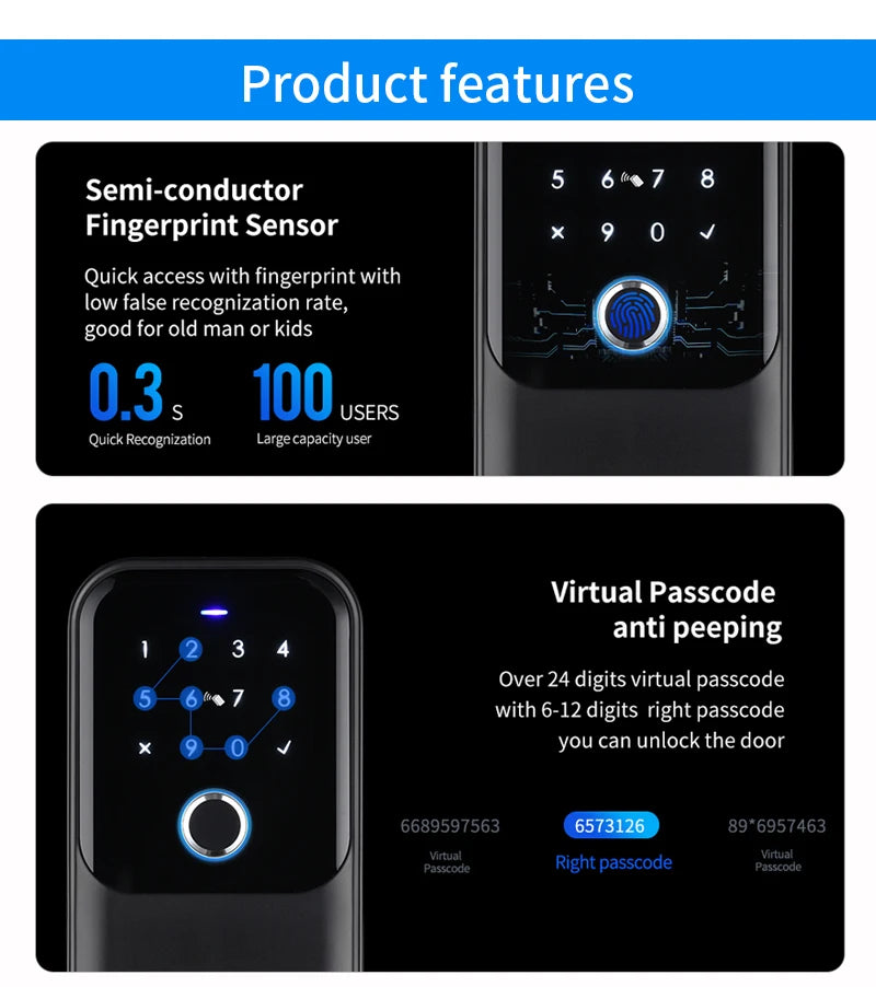 Waterproof Key Safe Box Smart Fingerprint Storage Secret Key Safety Box Tuya or TTlock App Bluetooth to WiFi Hub Unlock Padlock