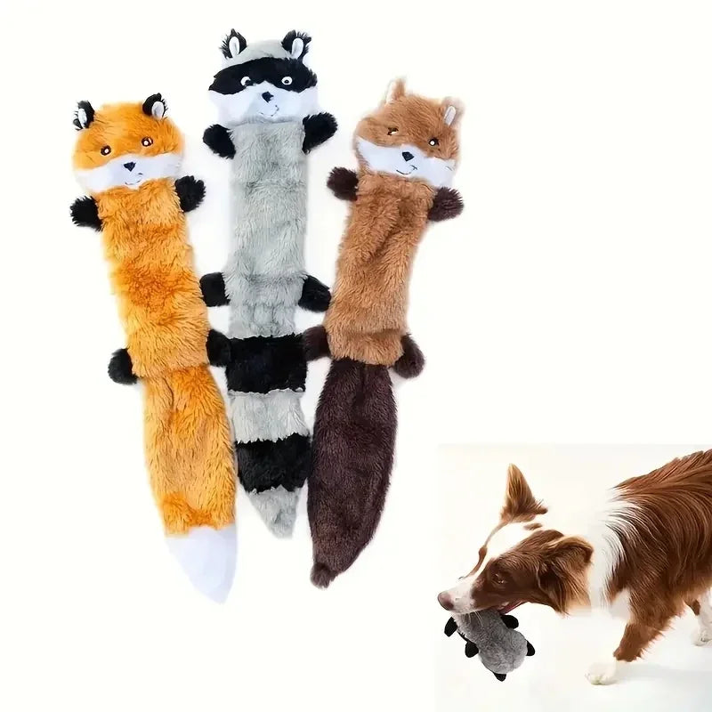 Bite-Resistant Vocal Plush Fur Shell Dog Toy for Dental Care