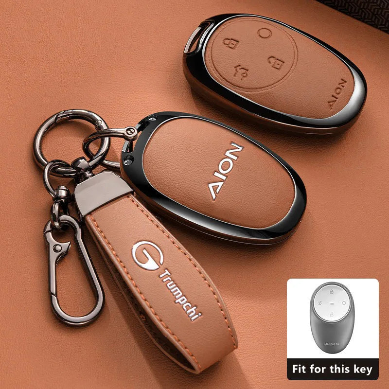 Zinc Alloy Car Key Case for Gac Aion V RT UT Y Plus 2024 2025 2026 Keychain Remote Cover Shell Housing Holder Fob Accessories