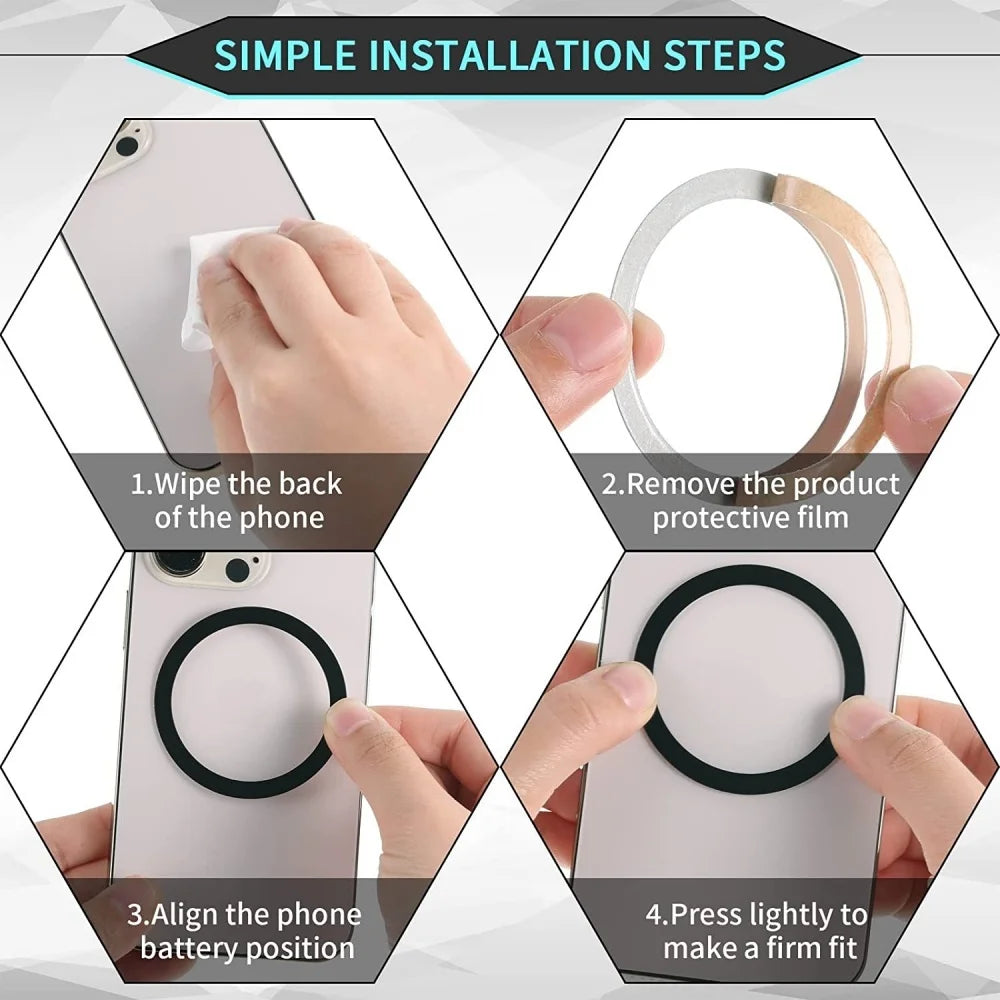 5/10 Pcs Magnetic Ring Wall Holder For iPhone Magnet Wall Mobile Phone Holder Magnetic Car Phone Stand Powerful Magnet Car Mount
