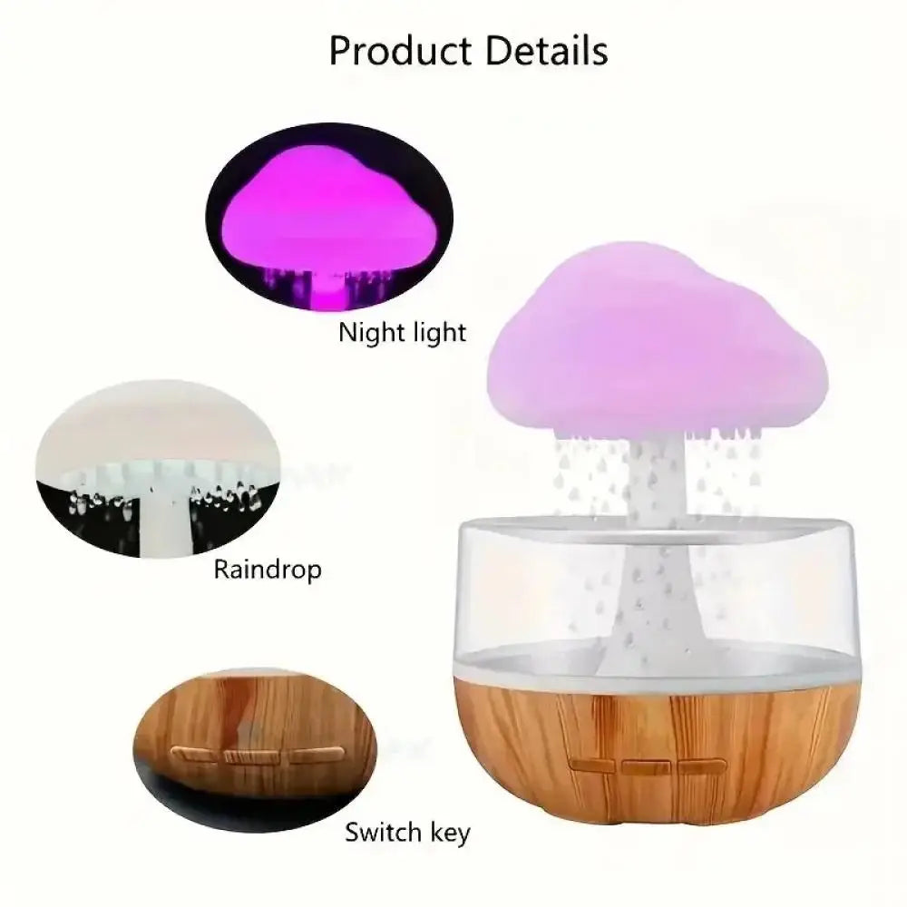 RainCloud Glow – Smart Raindrop Humidifier & Mood Light