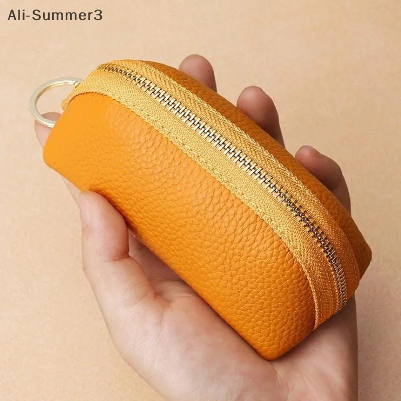 PU Leather Car Key Case Men Women Wallets Housekeeping Keys Covers Zipper Storage Pouch Card Bags