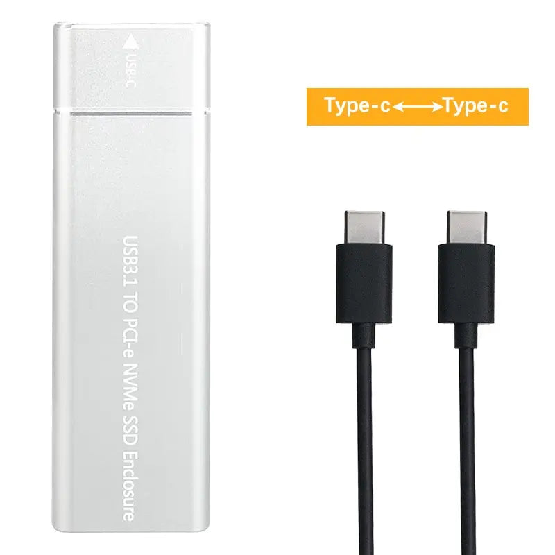 USB3.1 M.2 SSD Enclosure Mobile Case Supports NVME Protocol To Type-C Solid Metal External Hard Disk Case Laptop Phone SSD