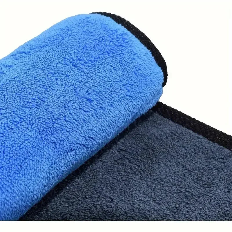 1-4pcs Microfiber Car Washing Towel Soft Quick Drying Windows Mirrors Wiping Rags Home Double Layer Cleaning Cloths 500GSM