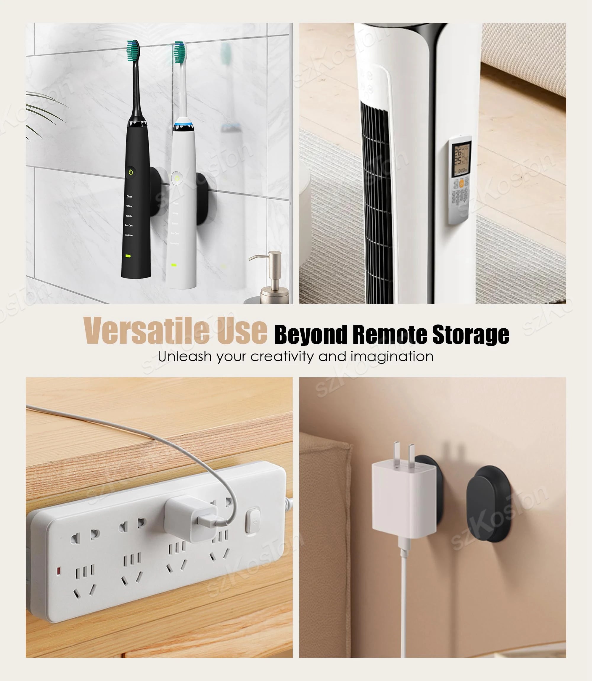 Magnetic Remote Control Holder Self-Adhesive Wall Mounted Storage Bracket for Remote Controls Household Goods Organizers Storage