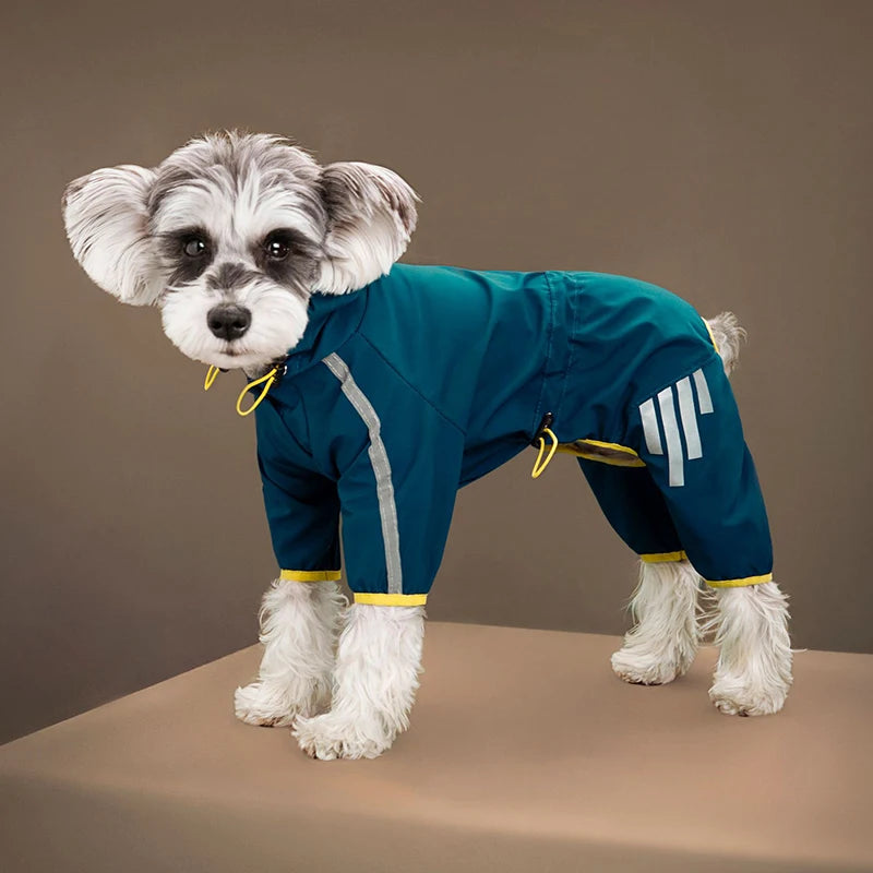 Reflective Waterproof Dog Raincoat Jumpsuit for Small Medium Pets