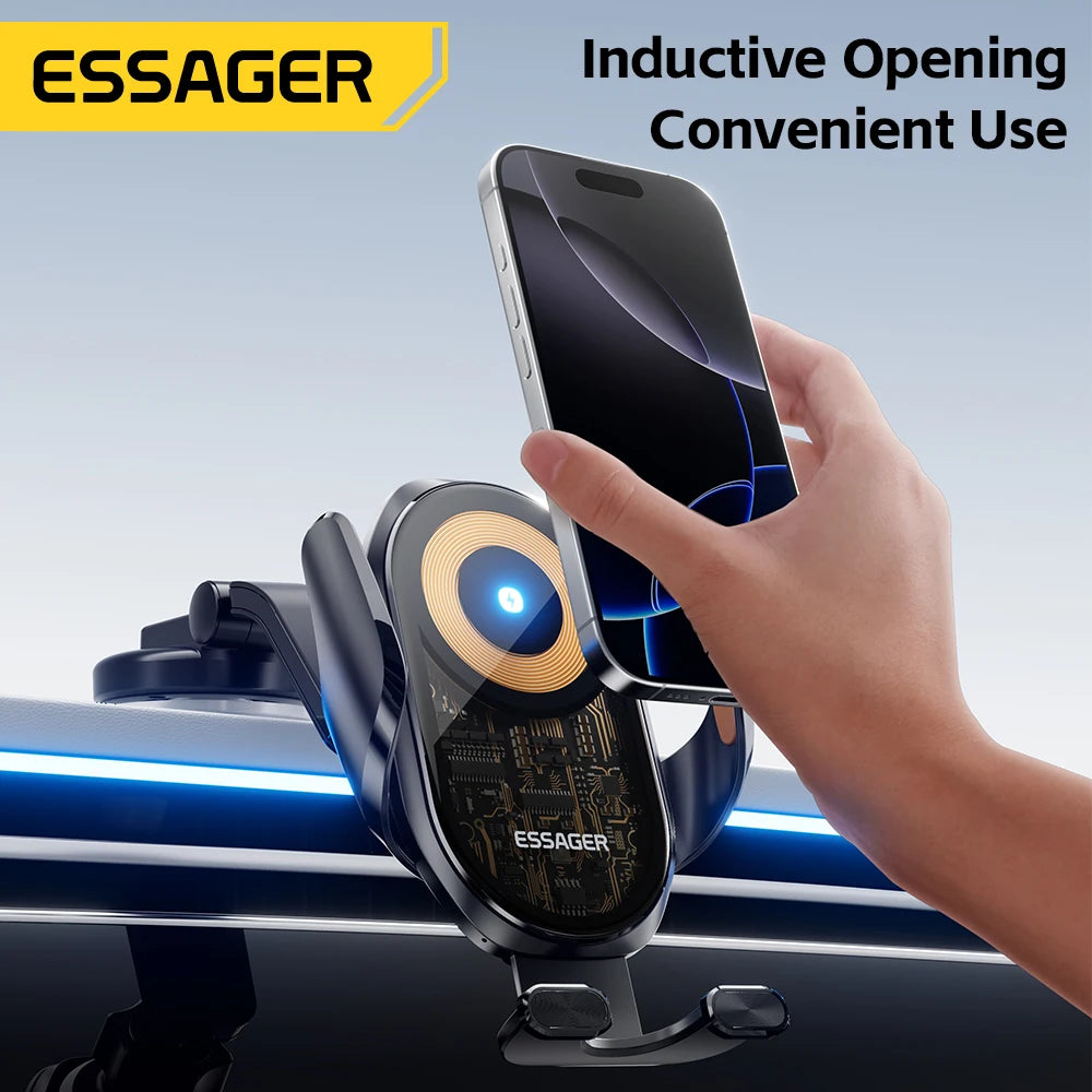 Essager 15W Magnetic Wireless Car Charger for MacSafe 15W Cooling Stand Holder for iPhone 16 15 14 13 12 Pro Max Xiaomi Samsung